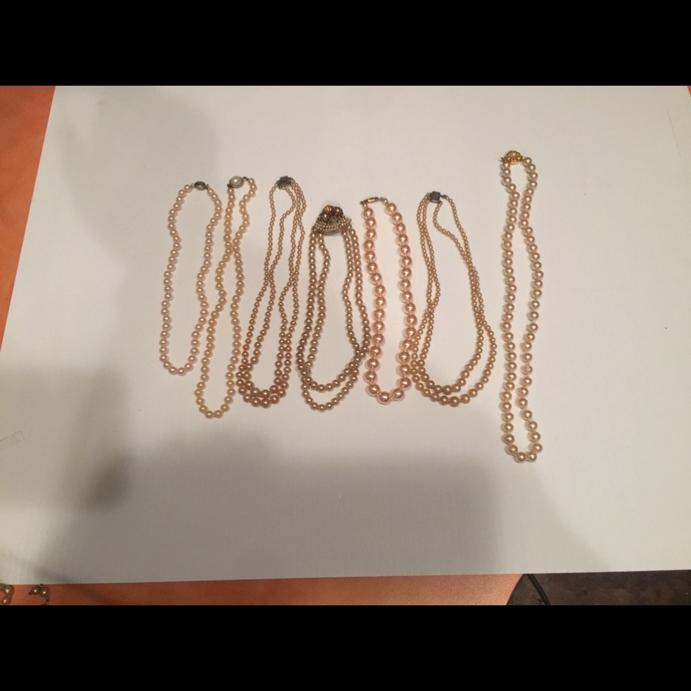 ‼️sale 2 for $10 Vintage lot of faux pearls